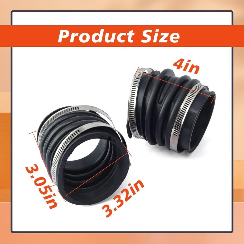 Mhrxusd 17881-AA020 17882-AA020 2Pcs 3.3L Engine Air Intake Hose with Clamps Replacement for Toyota Sienna 2004 2005 2006,For Lexus RX330 2004 2005 2006 RX350 2007 - Image 4